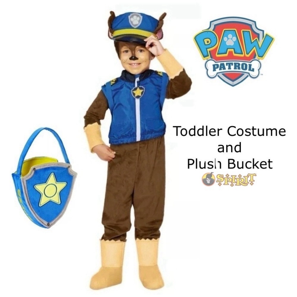 Toddler Chase Deluxe Costume PAW Patrol and Plush Bucket